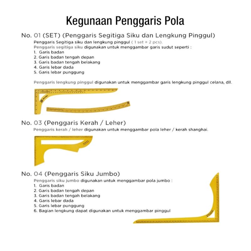 PENGGARIS POLA JAHIT POLARIS