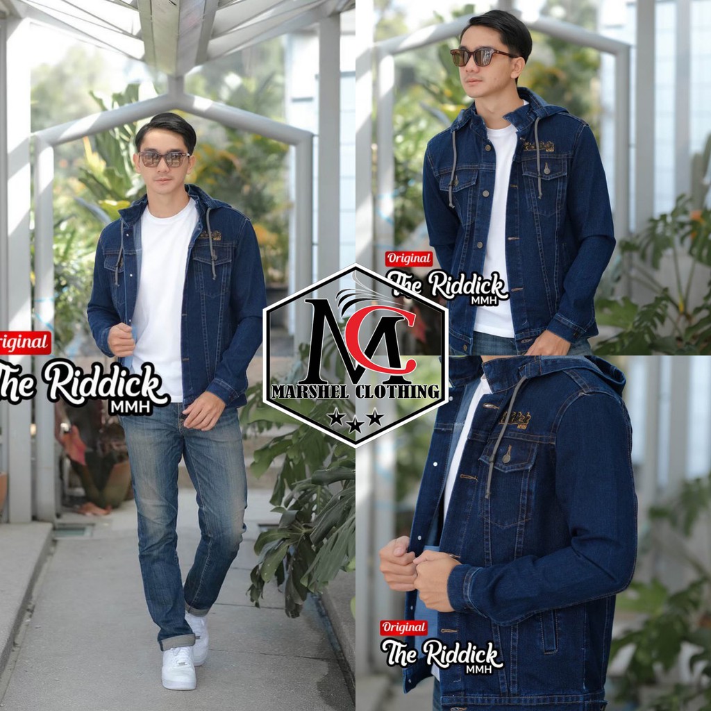 RCL - Jaket Jeans Resleting Hodie Kancing The Riddick - Jaket Jeans Hodie Bisa Di Lepas Harga Murah