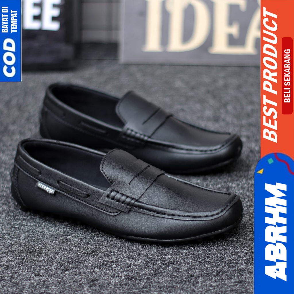 Sepatu Pantofel Formal Kerja Kantor Hitam Pria Original Abrhm Verona