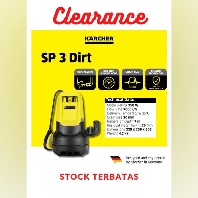 ] Karcher SP 3 / SP3 Dirt *EU 350Watt Submersible Pump