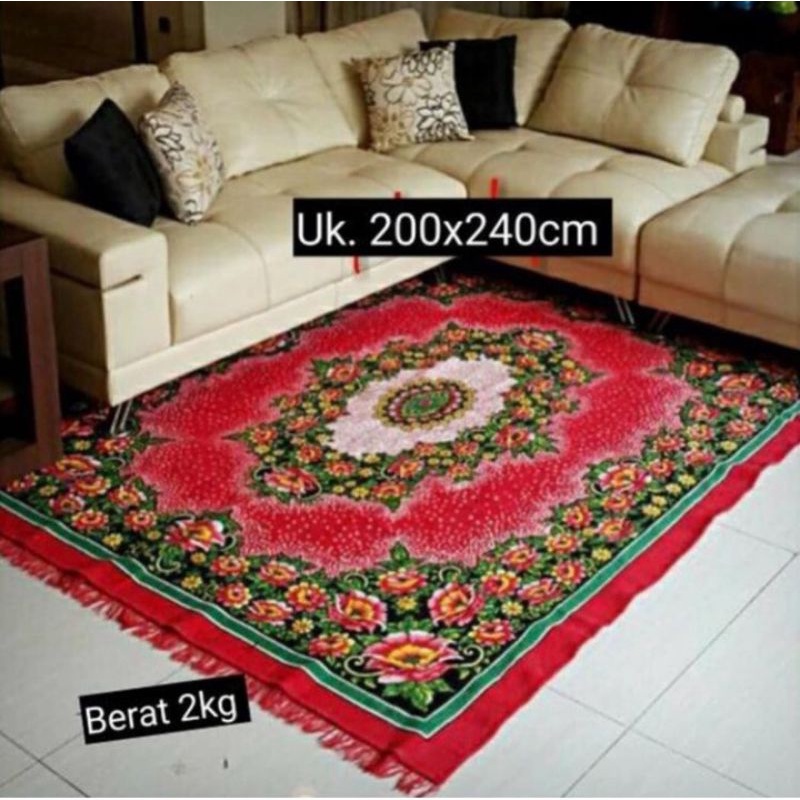 Karpet Permadani / Karpet Ruang Tamu / Karpet Ruang Santai Keluarga / Karpet Kamar / Tikar Murah