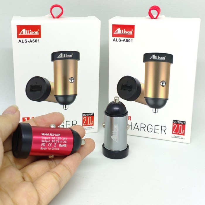 Jual Eklusif Allison Car Charger Mini Usb 2.0A Casan Mobil Universal