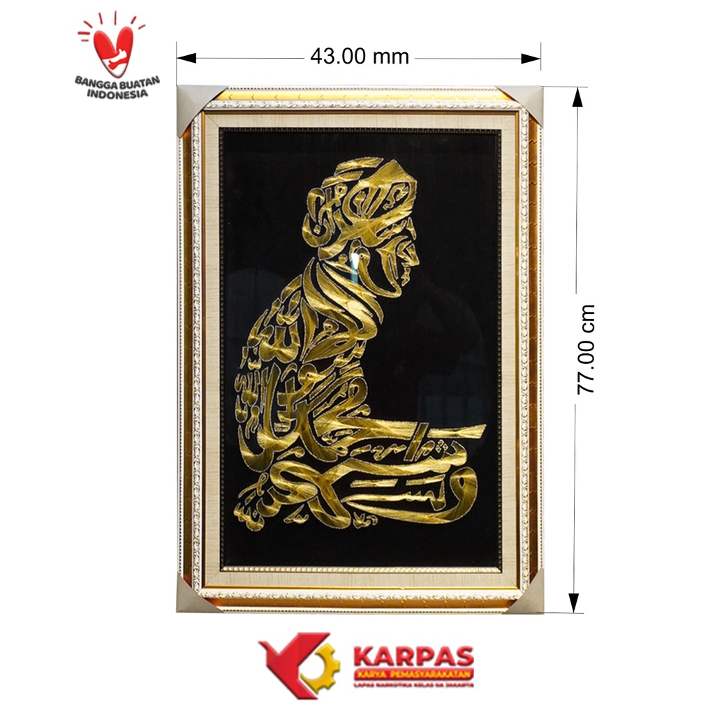 HIASAN DINDING STRING ART ORANG SHOLAT