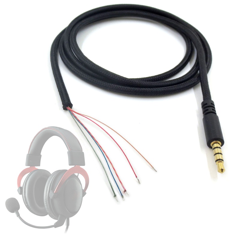 Cre Kabel Konektor Audio Headphone 3.5mm Male Untuk Hyper X Cloud II