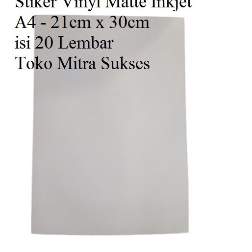 

Stiker Vinyl Matte Inkjet A4 ✔