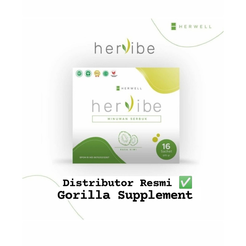 HERVIBE BY Herwell 1 Box 16 Sachet Minuman Deox Pelangsing Diet BPOM Her well Her Vibe