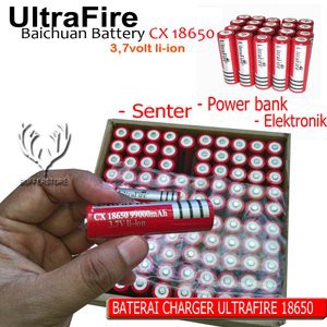 Terlaris  Baterai Cas Ultrafire 18650 9900mah TERBARU