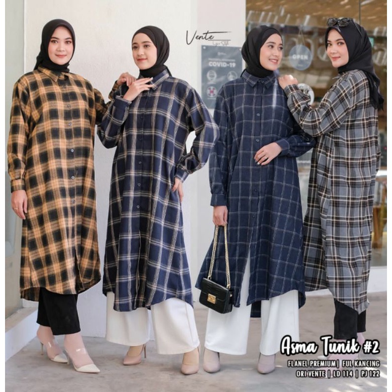 ASMA TUNIK #2 BAHAN FLANEL BY VENTE