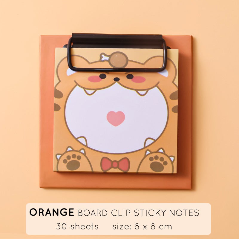 Board Clip Sticky Notes Papan Klip Memo Karakter Lucu Unik DCA0821-Orange