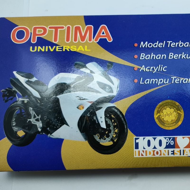 Tatakan plat nomor kaca akrilik sepeda motor tebal 1,60mm polos tanpa lampu LEM 3M PREMIUM