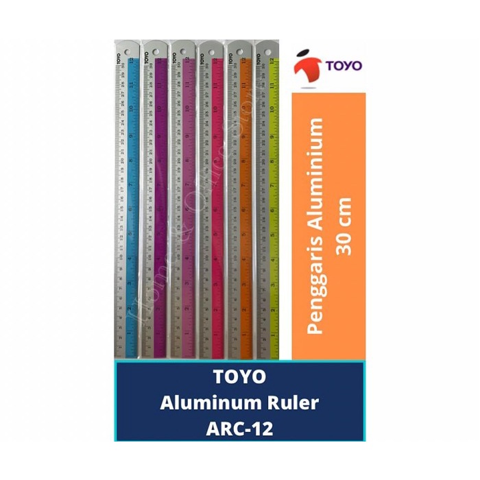 

Gilaa!!! Toyo Penggaris Aluminium 30 Cm Arc-12 / Mistar 30 Cm Hemat