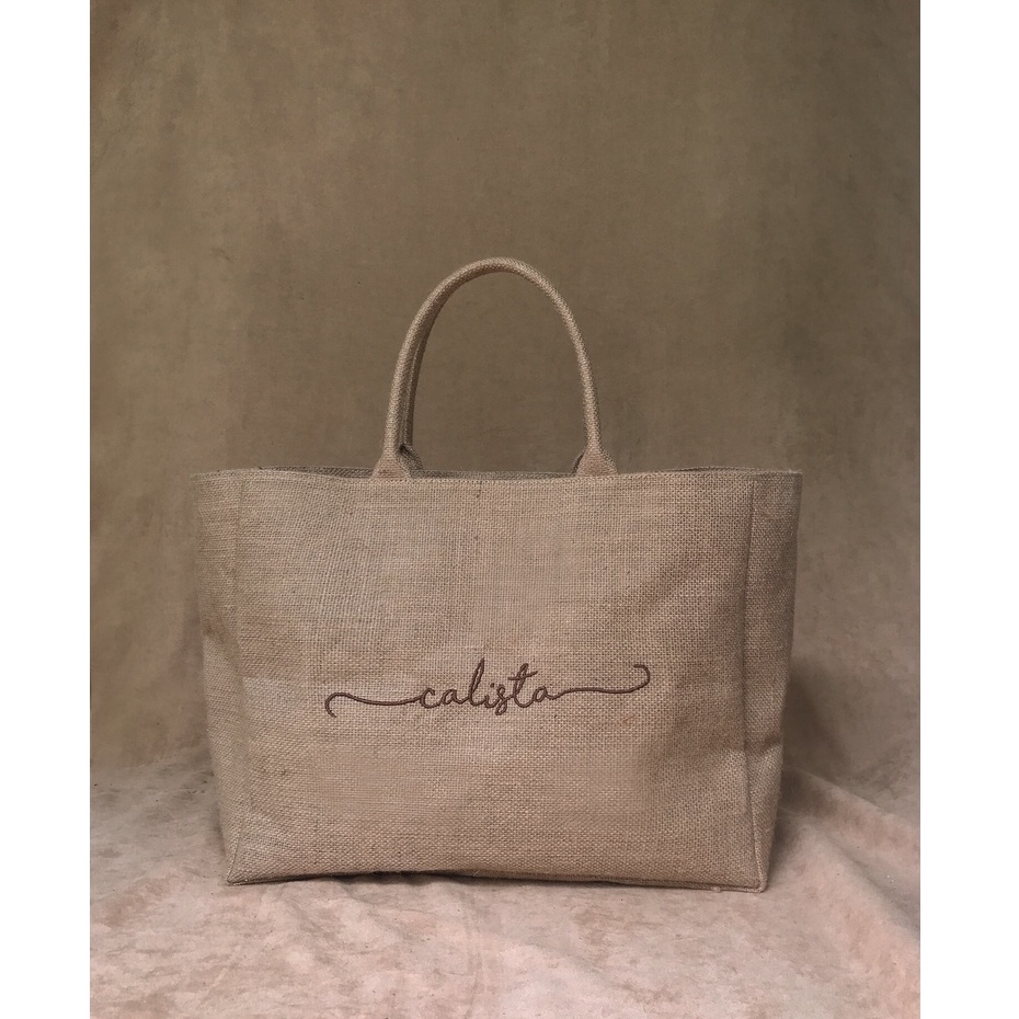 Custom made Oversized Tote Bag Goni -  Custom Nama atau Tulisan Bordir
