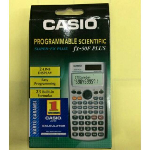 

CALCULATOR/kalkulator scientific FX-50F~PROGRAM CALCULATOR#GARANSI RESMI CASIO indonesia