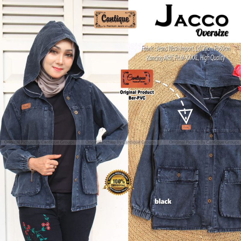 JACCO OVERSIZE BY CANTIQUE (JAKET JEANS MUSLIMAH REKOMENDED)