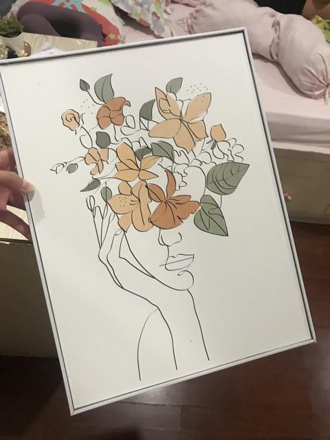 Poster Frame Sketsa Aesthetic Bunga Wall Decor Art Hiasan Dinding Shopee Indonesia