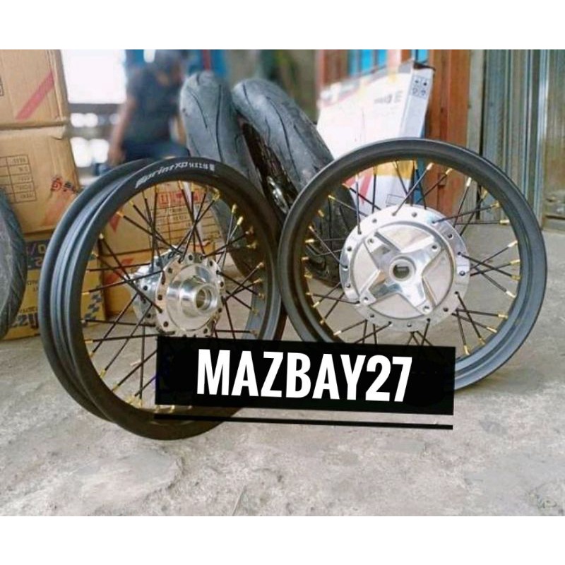 PAKETAN VELG ROSSI RING 14 250 350 VELG TAPAK LEBAR HONDA PCX HONDA ADV  BONUS PIRINGAN CAKRAM