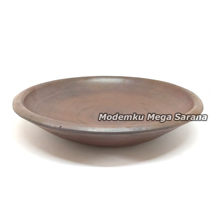 Cobek Bakar Tanah Liat Sambal Gami Tahan Panas - Diameter 25 cm Gerabah  Cobek  Piring  Tanah Liat