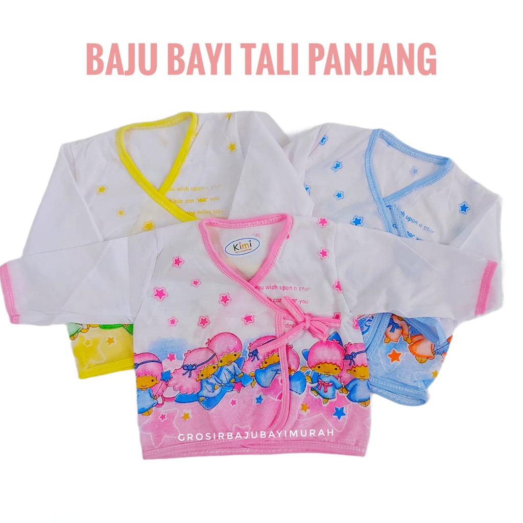 3 PCS baju bayi atasan TALI PANJANG  bayi baru lahir