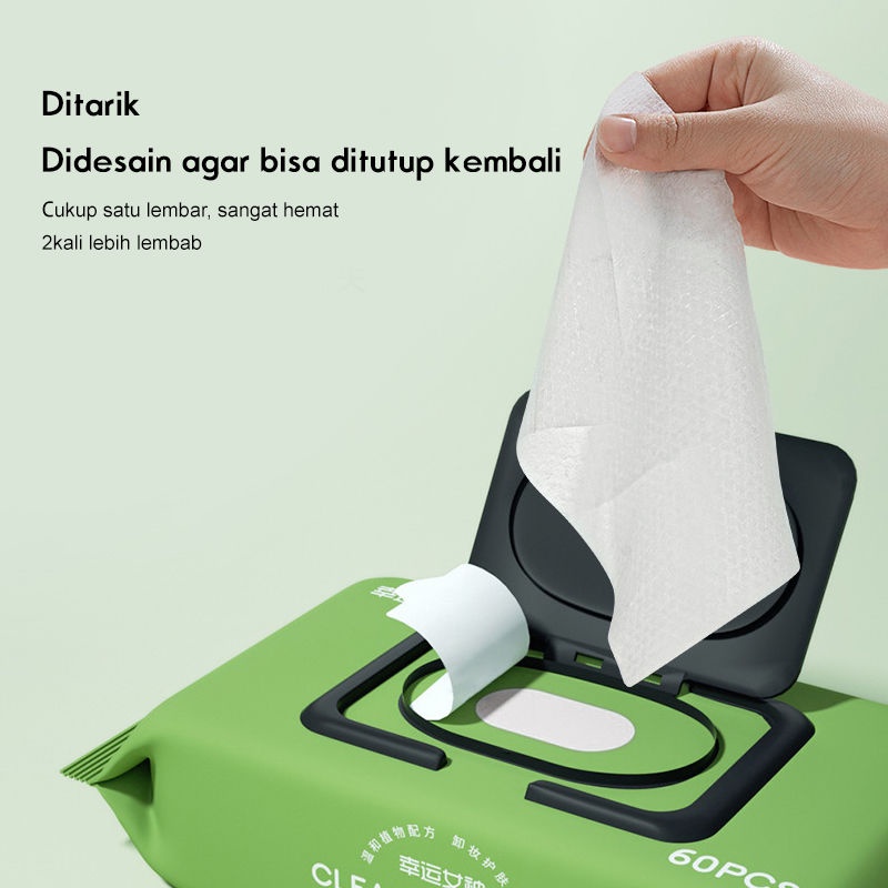 60 pcs Tissue Pembersih Wajah dengan Ekstrak Avocado