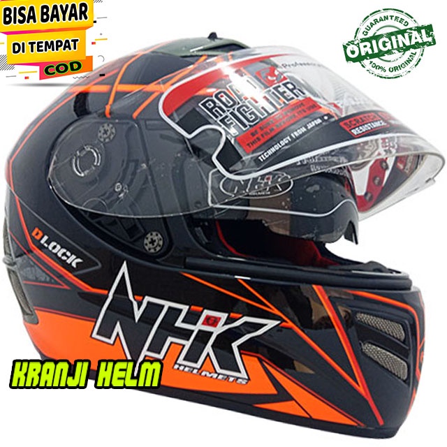 Helm / Helm fullface / Helm nhk terminator defender black orange termurah