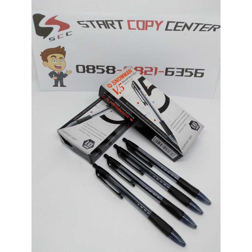 

PULPEN SNOWMAN V5 BALLPOINT HITAM