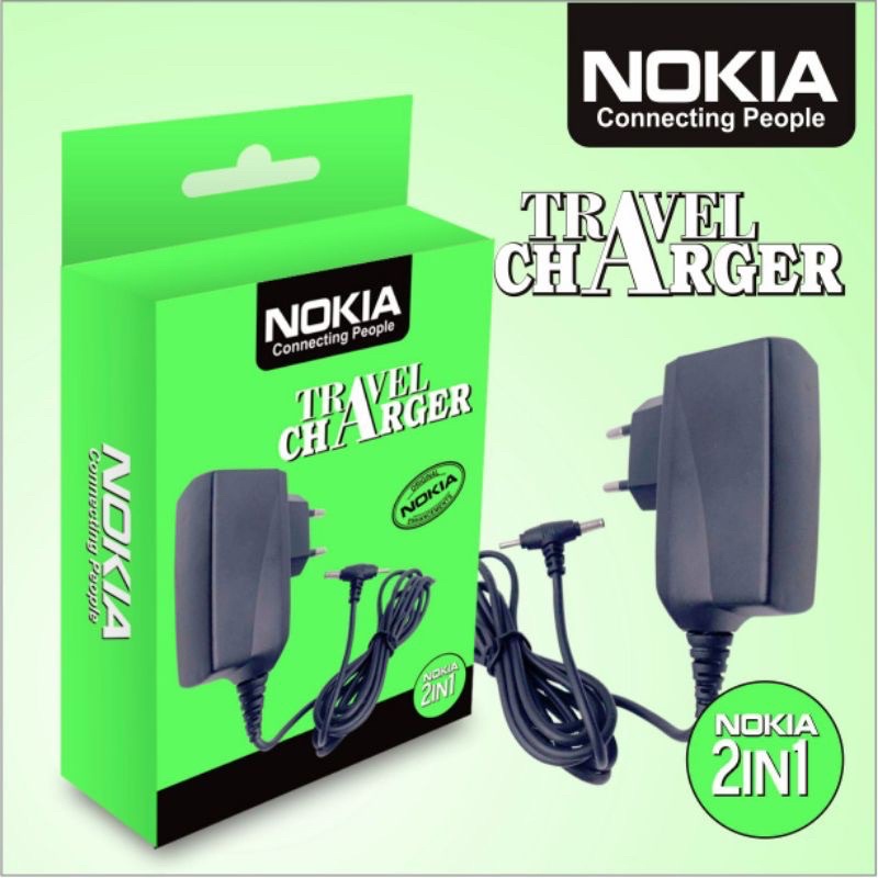 CHARGER NOKIA 2in1 COLOKAN BESAR &amp; KECIL TRAVEL CHARGER NOKIA