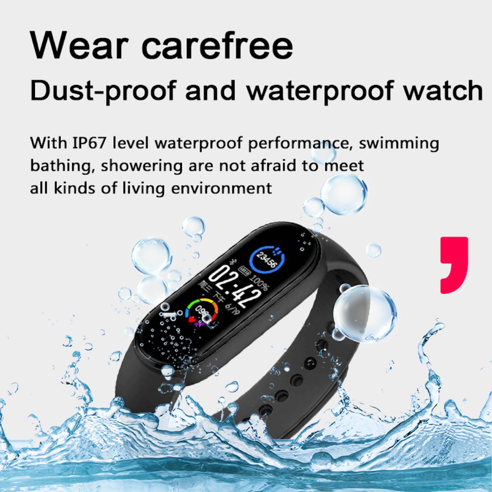 Xiaomi M7 M8 Band IP67 Waterproof Blood Pressure Mi Watch Tracker Heart Rate Bluetooth Smart Watch Pengisian magnet Cod unisex