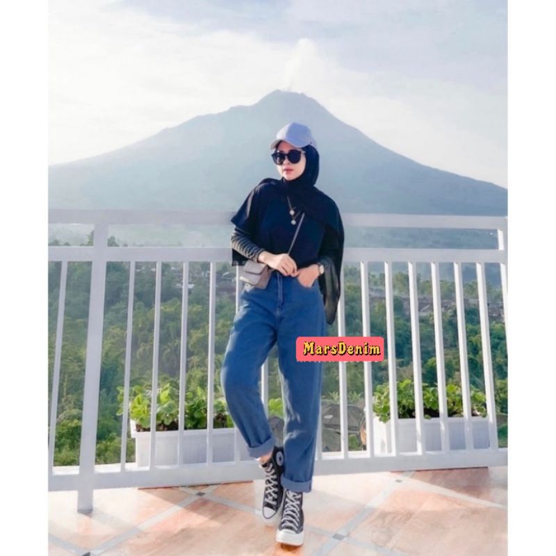 CELANA JEANS BOYFRIEND WANITA PREMIUM