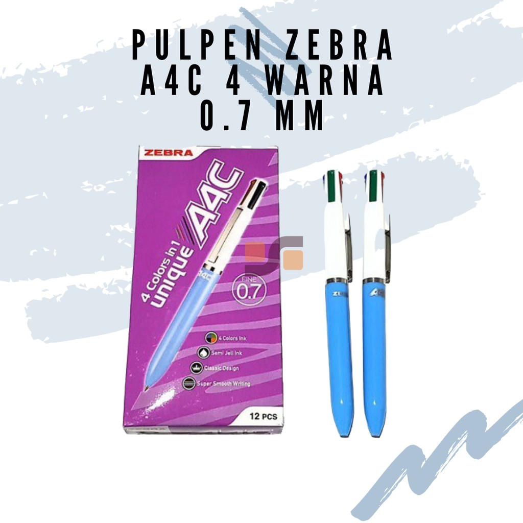 

Pulpen Zebra A4C 4 Warna 0.7 mm