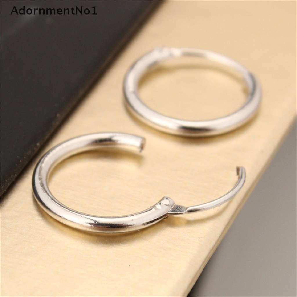 (AdornmentNo1) Anting Bulat Besar Klasik Bahan Stainless Steel Untuk Wanita