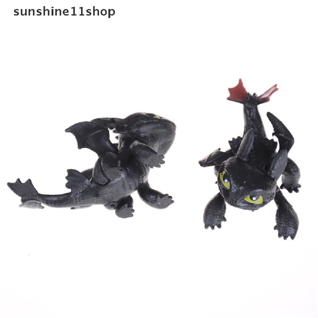 (SHO) Mainan Action Figure Toothless Night Fury Dragon Bahan PVC Untuk Anak