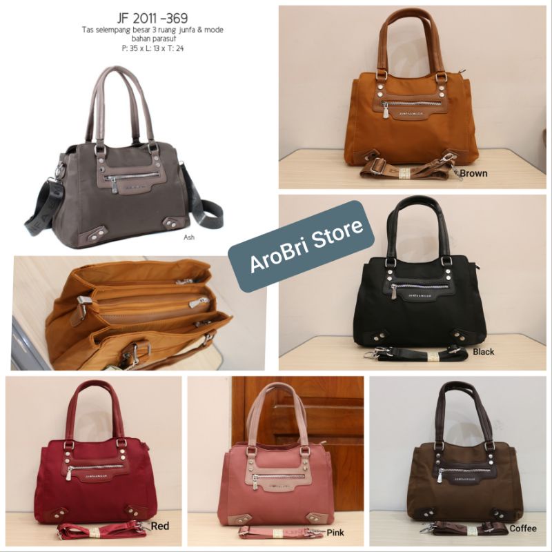 Tas selempang besar merk junfa JF 2011 -369 bahan parasut