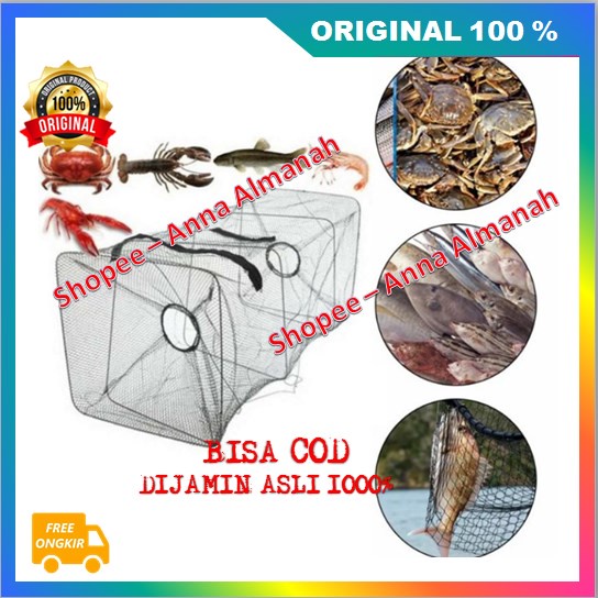 PROMO Bubu Ikan Lipat Bentuk Kotak Perangkap Ikan Udang Kepiting Lobster 100% ASLI ORIGINAL