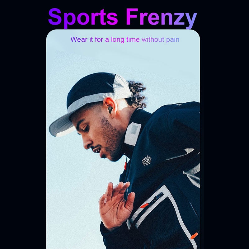 IN JKT JS25 Headset Bluetooth Sport TWS with Mic 9D Bass Stereo Type-C Handset Water Proof Earbud 5.0 Wireless Earphone Tahan Air (COD)-3