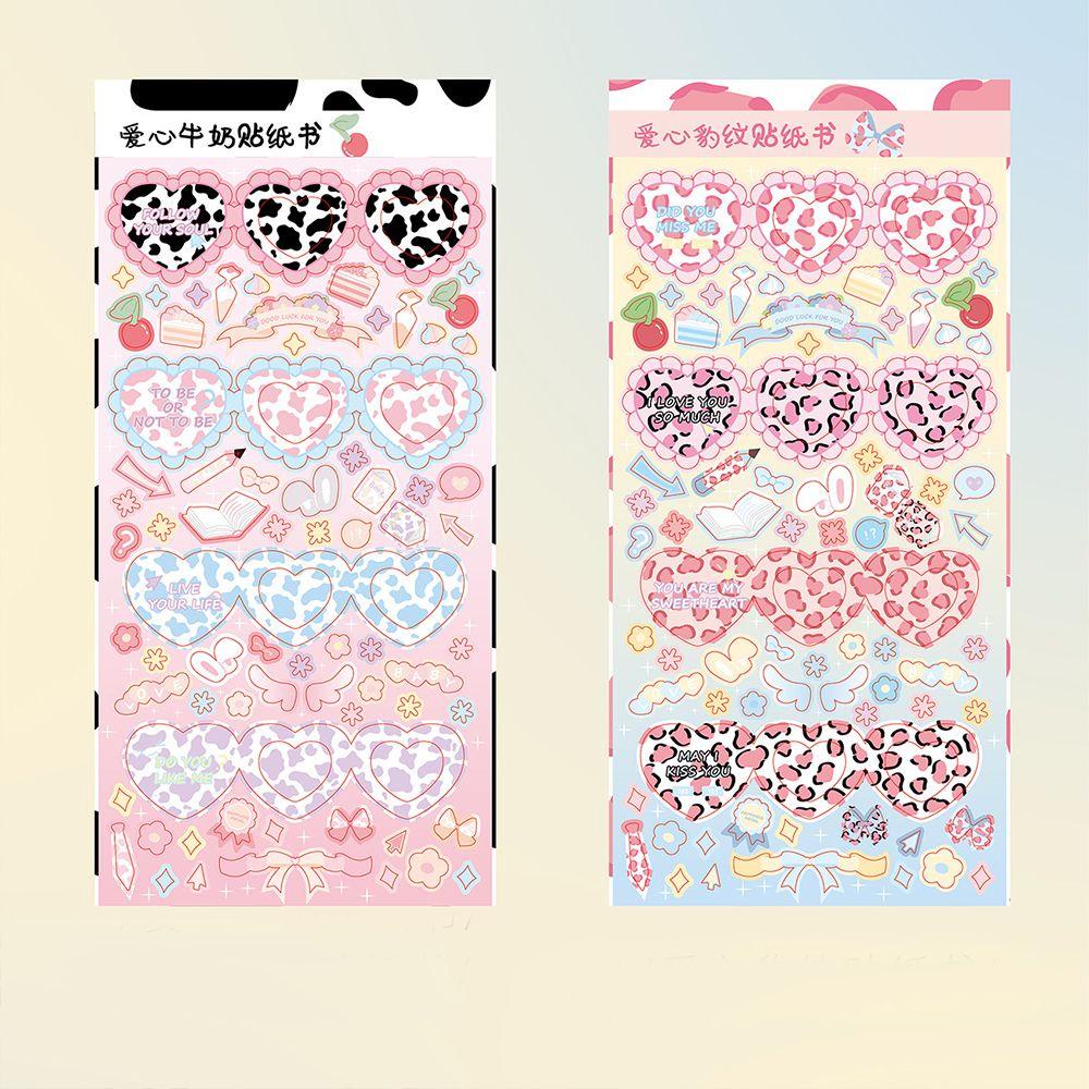 Lanfy Border Shiny Sticker Kawaii Ins Idol Kartu Album Leopard DIY Scrapbooking