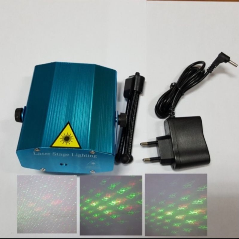 Mini Laser Stage Lighting Sensor Musi Lampu Disco - Party Laser 09-A - Hijau