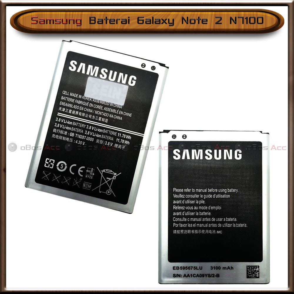 Baterai Samsung Galaxy Note 2 N7100 Original Batre Batrai