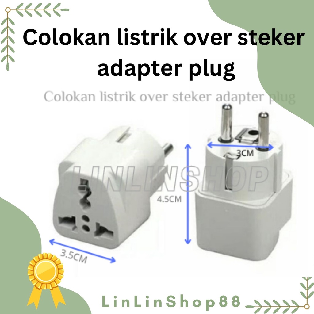 Colokan listrik over steker adapter plug