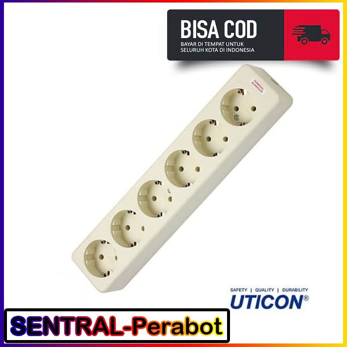 STOP KONTAK 6 LUBANG UTICON