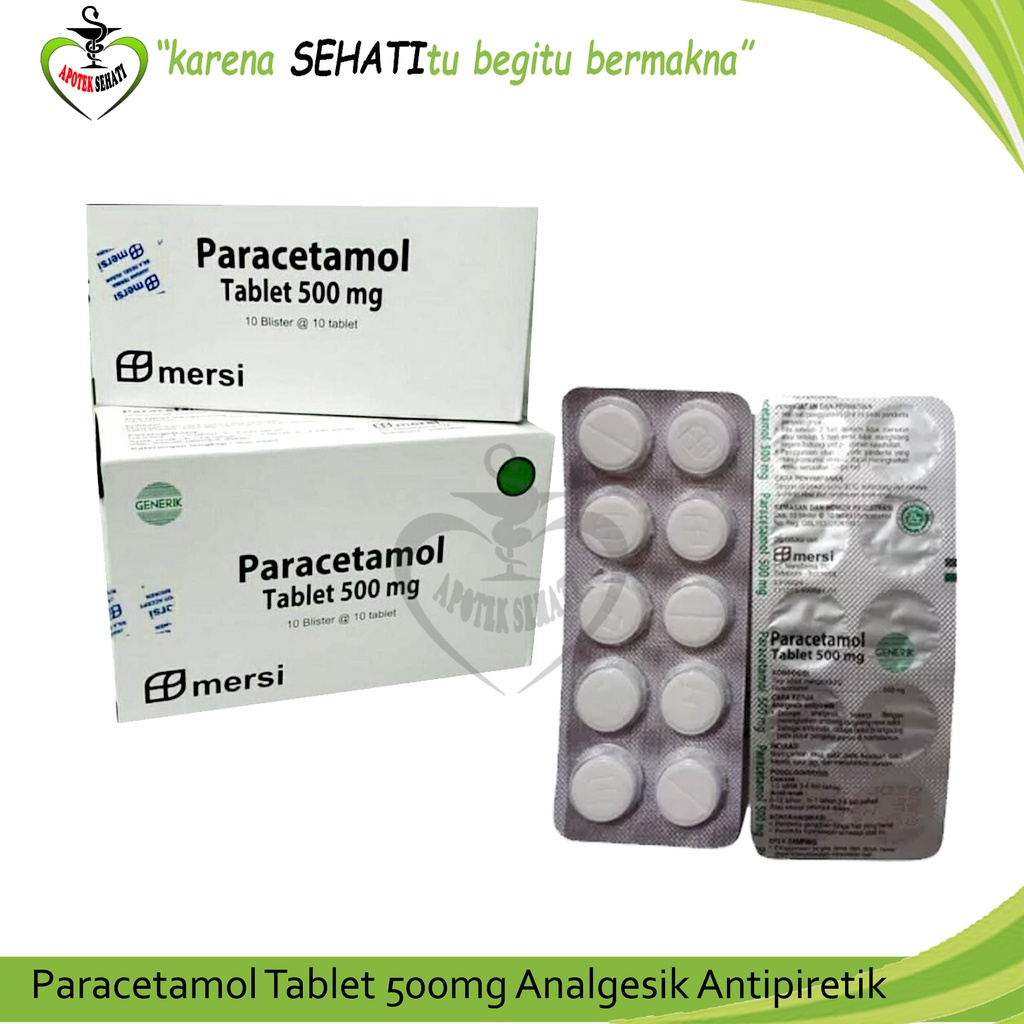 PARACETAMOL TABLET 500 MG PERBOX / Obat Anti Nyeri &amp; Pereda Demam