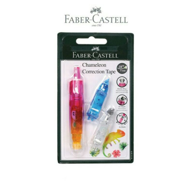 

Faber - Castell Correction tape Chameleon + 2 Refill Bar Pink