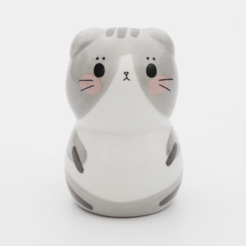 mug dan patung lucu kucing berbagai variasi unik dan lucu bahan keramik import dengan kotak dan streofoam packaging-Patung kucing b