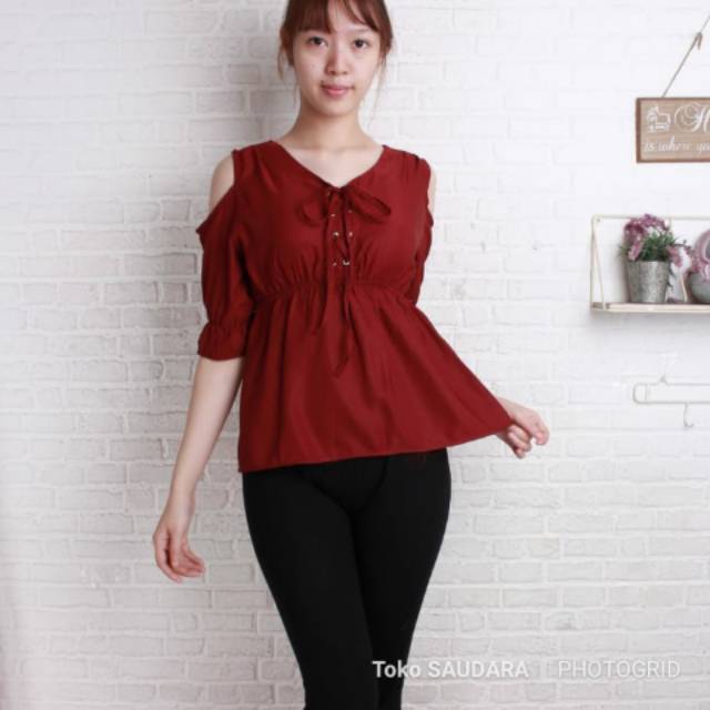 Cutout shoulder rope (blouse coutout shoulder)