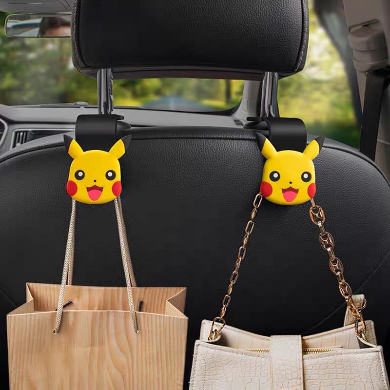 gantungan tas hook pikachu 1 pcs  Gantungan Jok Mobil Universal Karakter Hook Hanger Car Holder