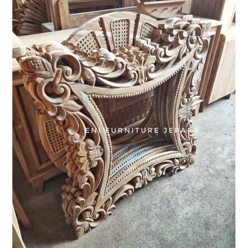 Figura Cermin Ukir Terbaru Kayu Jati Hias Dinding Rumah Minimalis Modern