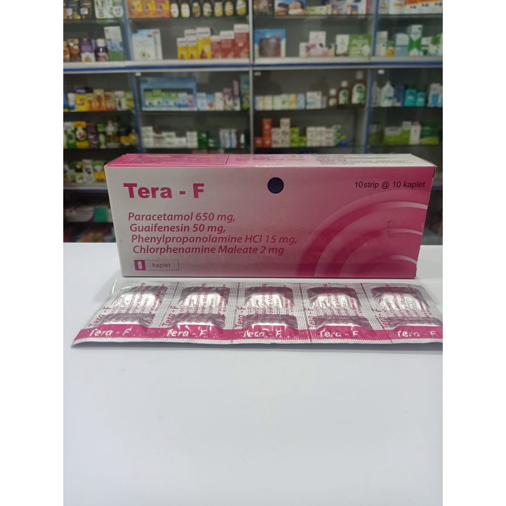 Tera F Obat Demam Flu Batuk Pilek Tera-F 1 Strip 10 Kaplet