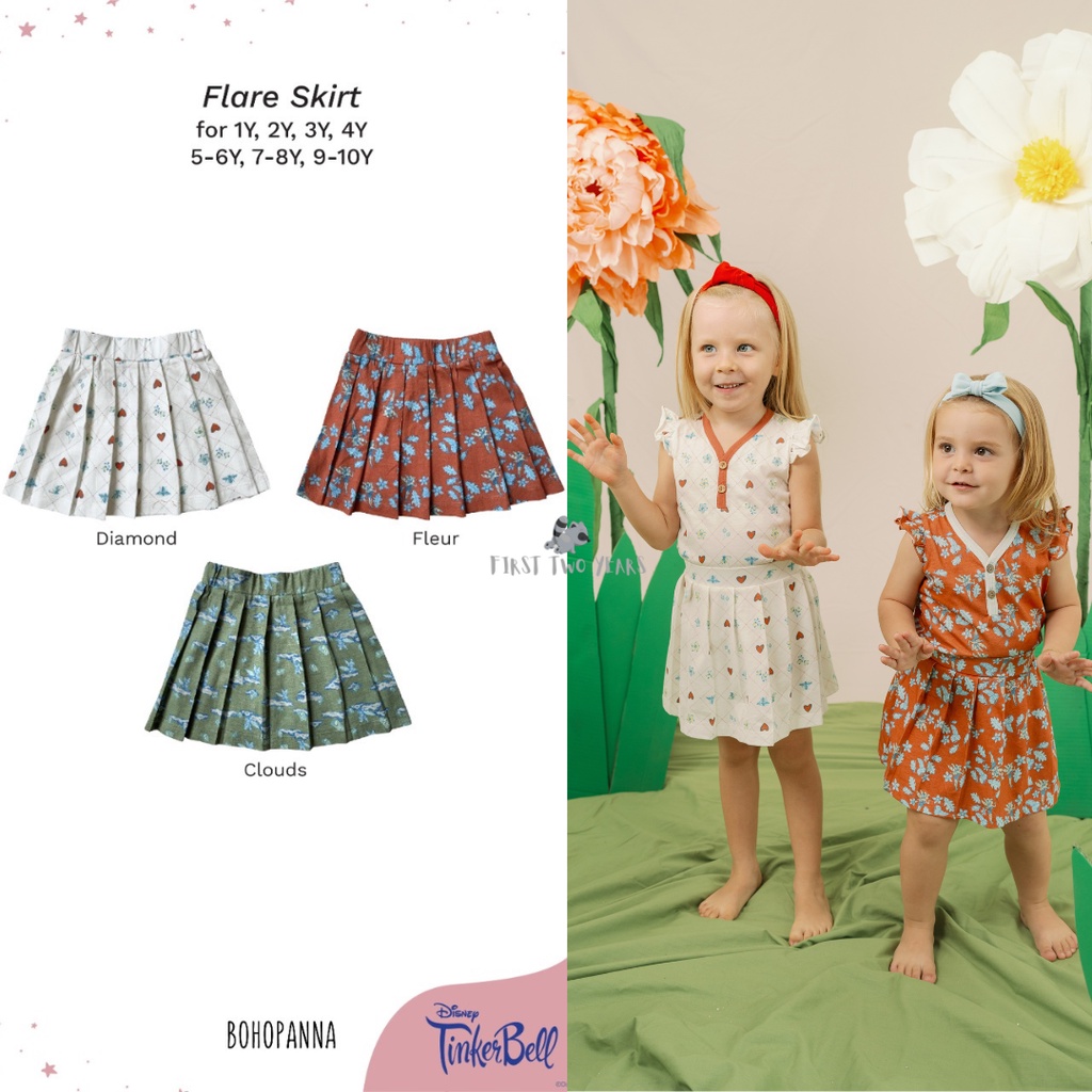 Bohopanna - Flare Skirt Disney Tinkerbell / Rok Anak Perempuan