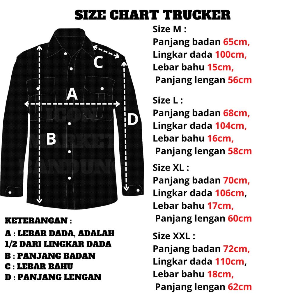 Kemeja Trucker Canvas Unisex S M L XL XXL Branded Original FCF / Outfit Cowok Cewek Trucker Jacket Kanvas Casual