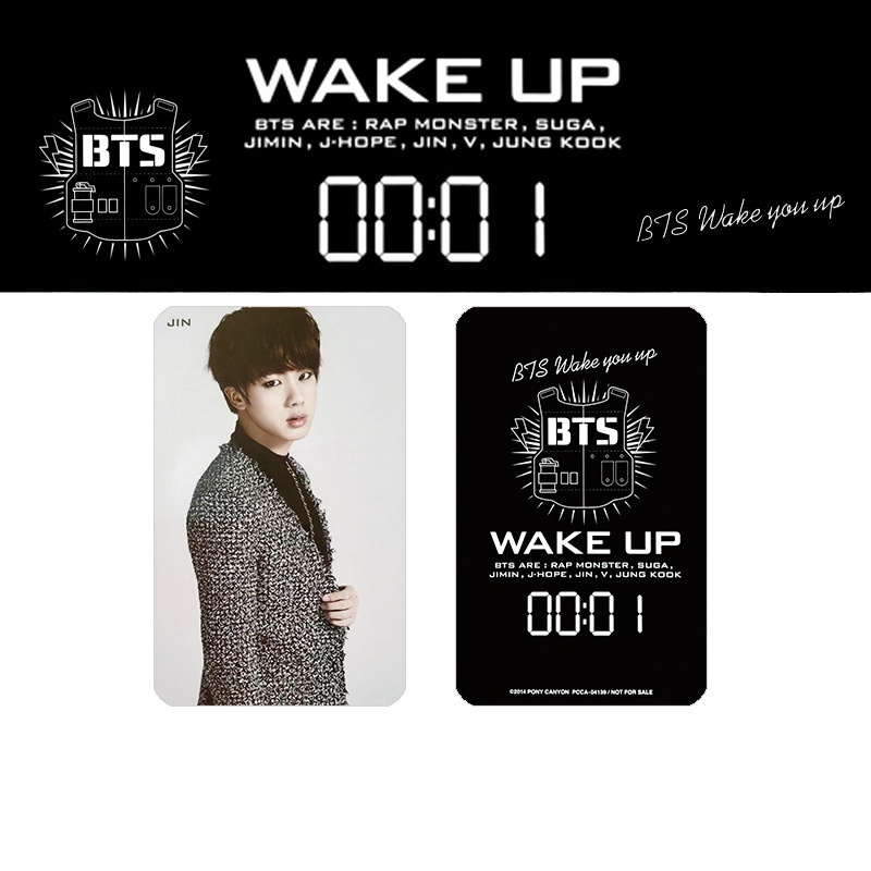 8pcs / set Kartu Lomo Foto BTS Bangtan Boys WAKE UP SUGA JiMin V RM Jin J-Hope Jung Kook