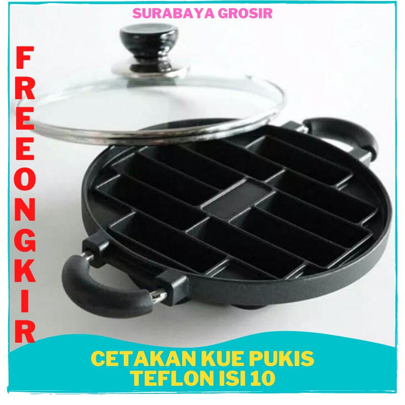 NEW CETAKAN PUKIS KUE PUKIS KUE TRADISIONAL 10 LUBANG TEFLON SG